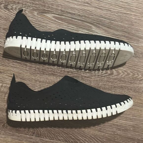 Ilse Jacobsen black tulip laser cut slip on shoes 40 9 - Picture 7 of 8